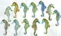 Kubla Crafts Cloisonne 4882- Cloisonne Seahorse Ornament Set of 12