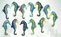 Kubla Crafts Cloisonne 4882B Cloisonne BlueSeahorse Set of 12