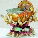 Kubla Crafts Bejeweled Enamel KUB 1 5425 Chamber Nautilus Shell Sculpture