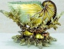 Kubla Crafts Bejeweled Enamel 5426 Nautilus Shell Sculpture