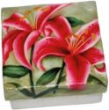 Kubla Crafts Capiz 1032P Daylily Capiz Box