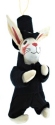 Kubla Crafts Cloisonne 1091 Cloth Groom Bunny Ornaments Set of 3