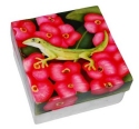 Kubla Crafts Capiz 1101 Lizard and Flower Large Capiz Box