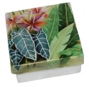 Kubla Crafts Capiz 1112N Tropical Plants Capiz Box