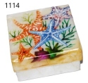 Kubla Crafts Capiz 1114N Starfish Capiz Box