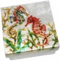 Kubla Crafts Capiz 1120N Seahorse Capiz Box