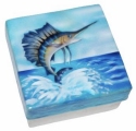 Kubla Crafts Capiz 1122 Sailfish Capiz Box