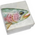 Kubla Crafts Capiz 1123 Rainbow Trout Capiz Box