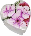 Kubla Crafts Capiz 1125C Cherry Blossom Capiz Heart Box Set of 2