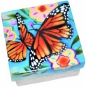 Kubla Crafts Capiz 1126 Colorful Butterfly Capiz Box