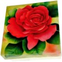 Kubla Crafts Capiz 1131R Red Rose Capiz Box