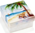 Kubla Crafts Capiz 1133 Beach Scene Capiz Box