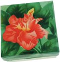 Kubla Crafts Capiz 1137AN Hibiscus Capiz Box