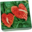 Kubla Crafts Capiz 1137BN Anthurium Capiz Box