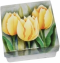 Kubla Crafts Capiz 1157 Yellow Tulip Capiz Box