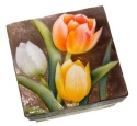 Kubla Crafts Capiz 1157BN Tulip Capiz Box