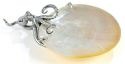 Kubla Crafts Bejeweled Enamel 1165 Octopus Mother of Pearl