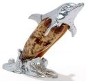 Kubla Crafts Bejeweled Enamel 1168 Dolphin Shell Sculpture