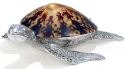 Kubla Crafts Bejeweled Enamel KUB 1169 Sea Turtle Sculpture