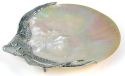 Kubla Crafts Bejeweled Enamel 1171 Fish Mother of Pearl Plate