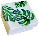 Kubla Crafts Capiz 1180 Tropic Leaves Capiz Box