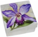 Kubla Crafts Capiz 1183 Purple Orchid Capiz Box