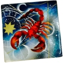 Kubla Crafts Capiz 1185G Scorpio Zodiac Capiz Box