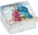 Kubla Crafts Cloisonne 1194 Nativity Capiz Box