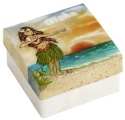 Kubla Crafts Capiz 1201 Hula Capiz Trinket Box