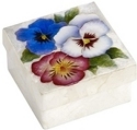 Kubla Crafts Capiz 1224 Pansy Flower Capiz Box