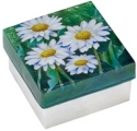 Kubla Crafts Capiz 1231A Daisy Capiz Box