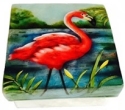 Kubla Crafts Capiz 1236B Flamingo Capiz Box