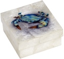 Kubla Crafts Capiz 1241 Blue Crab Large Capiz Box