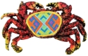 Kubla Crafts Capiz 1260C Crab Magnet Set of 3