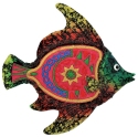 Kubla Crafts Capiz 1260D Fish Magnet Set of 3