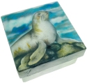 Kubla Crafts Capiz 1291B Capiz Box Harbor Seal