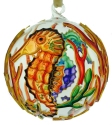 Kubla Crafts Cloisonne 1300B Seahorse Cloisonne Glass Ball Ornament