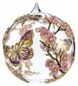 Kubla Crafts Cloisonne 1300H Cherry Blossom Cloisonne Glass Ball Ornament