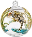 Kubla Crafts Cloisonne 1300L Blue Heron Cloisonne Glass Ball Ornament