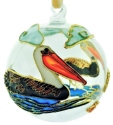 Kubla Crafts Cloisonne 1300M Pelican Cloisonne Glass Ball Ornament
