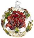 Special Sale SALE1303Y Kubla Crafts Cloisonne 1303Y Roses Cloisonne Glass Ball Ornament Set of 2