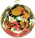 Kubla Crafts Cloisonne 1308D Cloisonne Monarch Butterfly on Glass Ball Ornament