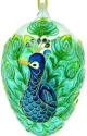 Kubla Crafts Cloisonne 1310A Cloisonne Glass Egg Peacock Ornament