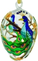 Kubla Crafts Cloisonne 1310B Cloisonne Glass Egg Peacock Ornament