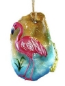 Kubla Crafts Capiz 1311FN Flamingo Oystershell Ornament