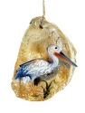Kubla Crafts Capiz 1311GN Pelican Oystershell Ornament