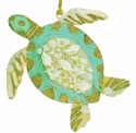 Kubla Crafts Capiz 1315A Sea Turtle with Shell Ornament