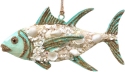 Kubla Crafts Capiz 1315D Fish with Shell Ornament