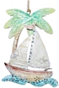 Kubla Crafts Capiz 1315H Sailboat with Shell Ornament
