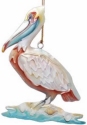 Kubla Crafts Capiz 1315L Pelican with Shell Ornament